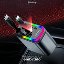 Carregador Turbo 4 em 1 Automotivo com Cabos Retráteis e Projetor Galáctico - Jetta ChargeLux™ [PROMOÇÃO LIMITADA]